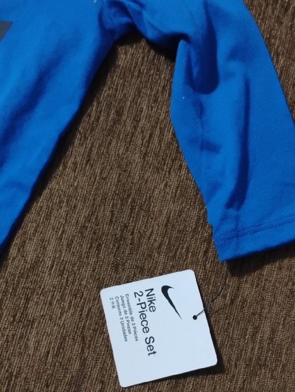 Nike Blue Bodysuit with Black Jogger Pants - Red & White Logo - Picture 4 of 6